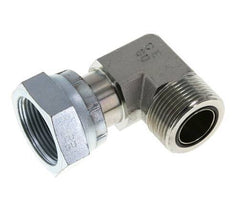 UN 1-7/16''-12 x UN 1-7/16''-12 M/F Zinc plated Steel 90 deg Elbow Fitting ORFS 400 Bar - Hydraulic