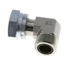UN 1-7/16''-12 x UN 1-7/16''-12 M/F Zinc plated Steel 90 deg Elbow Fitting ORFS 400 Bar - Hydraulic