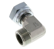 UN 1-7/16''-12 x UN 1-7/16''-12 M/F Zinc plated Steel 90 deg Elbow Fitting ORFS 400 Bar - Hydraulic