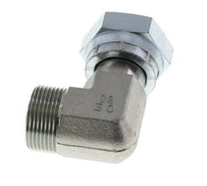 UN 1-7/16''-12 x UN 1-7/16''-12 M/F Zinc plated Steel 90 deg Elbow Fitting ORFS 400 Bar - Hydraulic