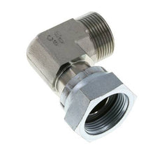 UN 1-7/16''-12 x UN 1-7/16''-12 M/F Zinc plated Steel 90 deg Elbow Fitting ORFS 400 Bar - Hydraulic
