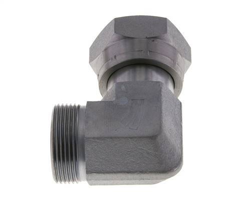 UN 1-11/16''-12 x UN 1-11/16''-12 M/F Codo de 90 grados de acero galvanizado ORFS 250 Bar - Hidráulico