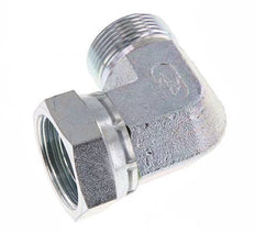 G 1 1/4'' M/F Zinc plated Steel 90 deg Elbow Fitting 150 Bar - Hydraulic