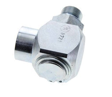 G 3/8'' M/F Acero cincado Junta giratoria de 90 grados Alta presión 400 Bar - Hidráulica
