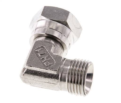 G 1/2'' M/F Stainless steel 90 deg Elbow Fitting 300 Bar - Hydraulic