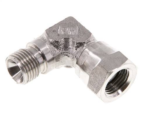 G 1/8'' M/F Codo de 90 grados de acero inoxidable 475 Bar - Hidráulico