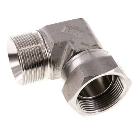 G 1 1/2'' M/F Stainless steel 90 deg Elbow Fitting 125 Bar - Hydraulic