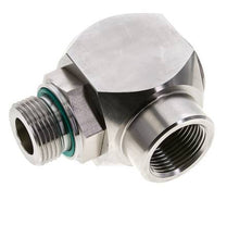 G 1'' M/F Codo de acero inoxidable de 90 grados Junta giratoria de alta presión 250 Bar - Hidráulica