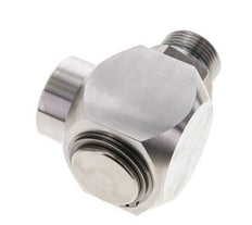 G 1'' M/F Codo de acero inoxidable de 90 grados Junta giratoria de alta presión 250 Bar - Hidráulica