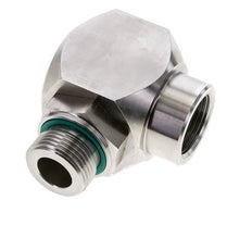 G 1'' M/F Codo de acero inoxidable de 90 grados Junta giratoria de alta presión 250 Bar - Hidráulica