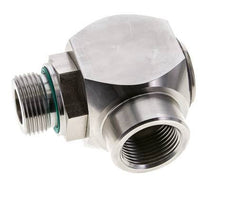 G 1'' M/F Codo de acero inoxidable de 90 grados Junta giratoria de alta presión 250 Bar - Hidráulica
