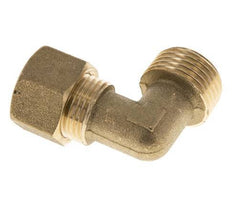 R 1/2'' Male x 12mm Brass 90 deg Elbow Compression Fitting 75 Bar DIN EN 1254-2