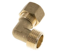 R 1/2'' Male x 12mm Brass 90 deg Elbow Compression Fitting 75 Bar DIN EN 1254-2