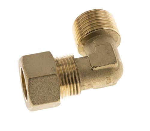 R 1/2'' Macho x 15mm Codo de latón de 90º de compresión 82 Bar DIN EN 1254-2