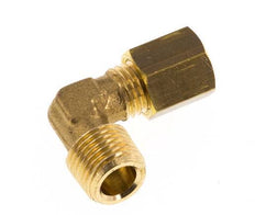R 1/8'' Male x 4mm Brass 90 deg Elbow Compression Fitting 150 Bar DIN EN 1254-2 [2 Pieces]