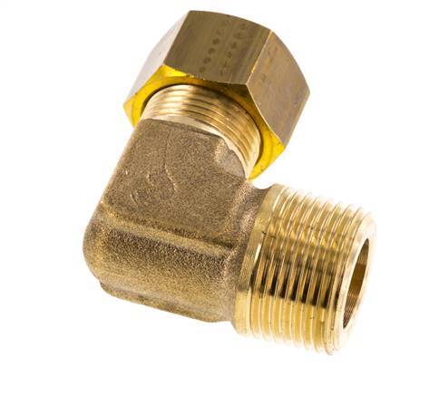 R 3/4'' Male x 16mm Brass 90 deg Elbow Compression Fitting 76 Bar DIN EN 1254-2