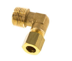 R 3/8'' Male x 8mm Brass 90 deg Elbow Compression Fitting 135 Bar DIN EN 1254-2
