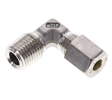 1/4'' NPT Male x 6L Stainless steel 90 deg Elbow Compression Fitting 315 Bar DIN 2353