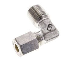 1/4'' NPT Male x 6L Stainless steel 90 deg Elbow Compression Fitting 315 Bar DIN 2353