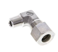 1/4'' NPT Male x 12L Stainless steel 90 deg Elbow Compression Fitting 315 Bar DIN 2353