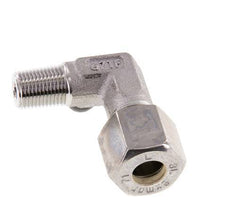 R 1/4'' Male x 8L Stainless steel 90 deg Elbow Compression Fitting 315 Bar DIN 2353
