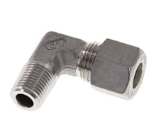 R 1/4'' Macho x 10L Racor de compresión de 90 grados de acero inoxidable 315 Bar DIN 2353