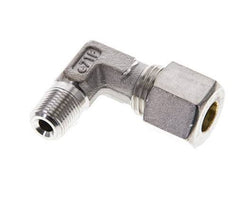 1/8'' NPT Male x 8L Stainless steel 90 deg Elbow Compression Fitting 315 Bar DIN 2353