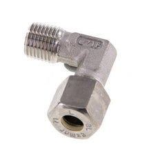 R 1/8'' Male x 8L Stainless steel 90 deg Elbow Compression Fitting 315 Bar DIN 2353