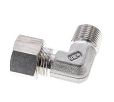 3/8'' NPT Male x 12L Stainless steel 90 deg Elbow Compression Fitting 315 Bar DIN 2353