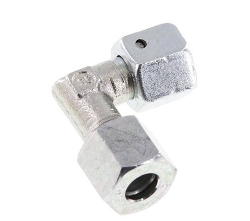 M14x1,5 x 8L Acero zincado Codo ajustable de 90 grados con cono de cierre y junta tórica 315 Bar DIN 2353