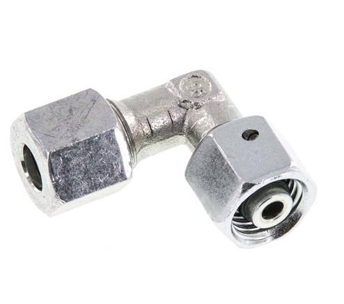 M14x1,5 x 8L Acero zincado Codo ajustable de 90 grados con cono de cierre y junta tórica 315 Bar DIN 2353
