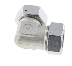 M45x2 x 35L Acero zincado Codo ajustable de 90 grados con cono de cierre y junta tórica 160 Bar DIN 2353