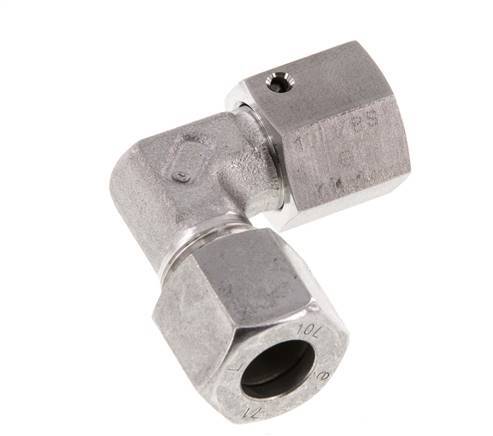 M16x1.5 x 10L Stainless steel Adjustable 90 deg Elbow Fitting with Sealing cone and O-ring 315 Bar DIN 2353