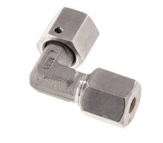 M14x1,5 x 6S Acero inoxidable Codo de compresión ajustable de 90 grados con cono de sellado y junta tórica 630 Bar DIN 2353