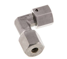 M14x1,5 x 6S Acero inoxidable Codo de compresión ajustable de 90 grados con cono de sellado y junta tórica 630 Bar DIN 2353