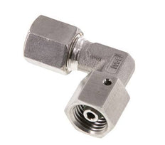 M14x1,5 x 6S Acero inoxidable Codo de compresión ajustable de 90 grados con cono de sellado y junta tórica 630 Bar DIN 2353