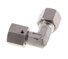 M14x1,5 x 8L Acero inoxidable Codo de compresión ajustable de 90 grados con cono de sellado y junta tórica 315 Bar DIN 2353