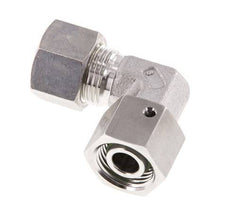 M18x1,5 x 12L Acero inoxidable Codo de compresión ajustable de 90 grados con cono de sellado y junta tórica 315 Bar DIN 2353