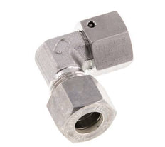 M18x1,5 x 12L Acero inoxidable Codo de compresión ajustable de 90 grados con cono de sellado y junta tórica 315 Bar DIN 2353