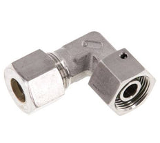 M20x1,5 x 12S Acero inoxidable Codo de compresión ajustable de 90 grados con cono de sellado y junta tórica 630 Bar DIN 2353