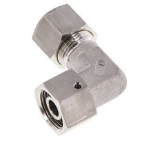 M20x1,5 x 12S Acero inoxidable Codo de compresión ajustable de 90 grados con cono de sellado y junta tórica 630 Bar DIN 2353