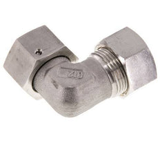 M30x2 x 22L Acero inoxidable Codo de compresión ajustable de 90 grados con cono de sellado y junta tórica 160 Bar DIN 2353