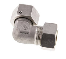 M30x2 x 22L Acero inoxidable Codo de compresión ajustable de 90 grados con cono de sellado y junta tórica 160 Bar DIN 2353