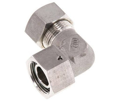 M30x2 x 22L Acero inoxidable Codo de compresión ajustable de 90 grados con cono de sellado y junta tórica 160 Bar DIN 2353