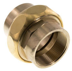 Rp 2'' Brass Double Nipple 3-pieces with Conically sealing 16 Bar