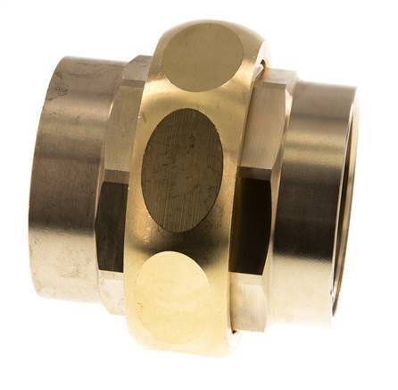 Rp 2'' Latón Doble Pezón 3 piezas con cierre cónico 16 Bar