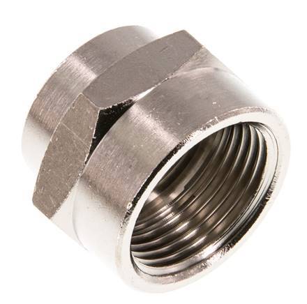 G 3/4'' x G 1/2'' Enchufe de latón niquelado 16 Bar