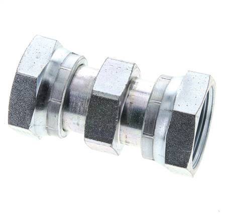 UN 1-11/16''-12 Zinc plated Steel Socket ORFS with Union nut 250 Bar - Hydraulic