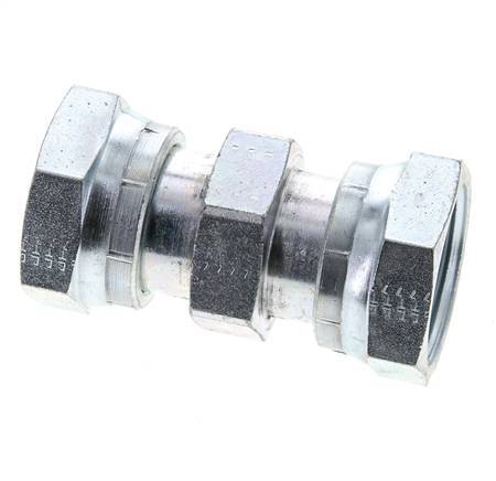 UN 1-11/16''-12 Zinc plated Steel Socket ORFS with Union nut 250 Bar - Hydraulic