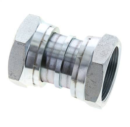 UN 2''-12 Zinc plated Steel Socket ORFS with Union nut 250 Bar - Hydraulic